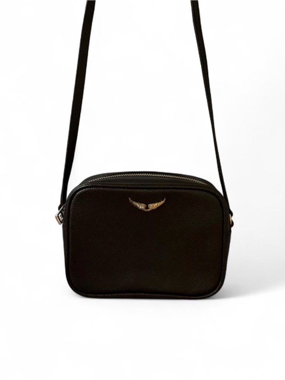 NWT Zadig & Voltaire black leather crossbody bag with X-Small Boxy Wings